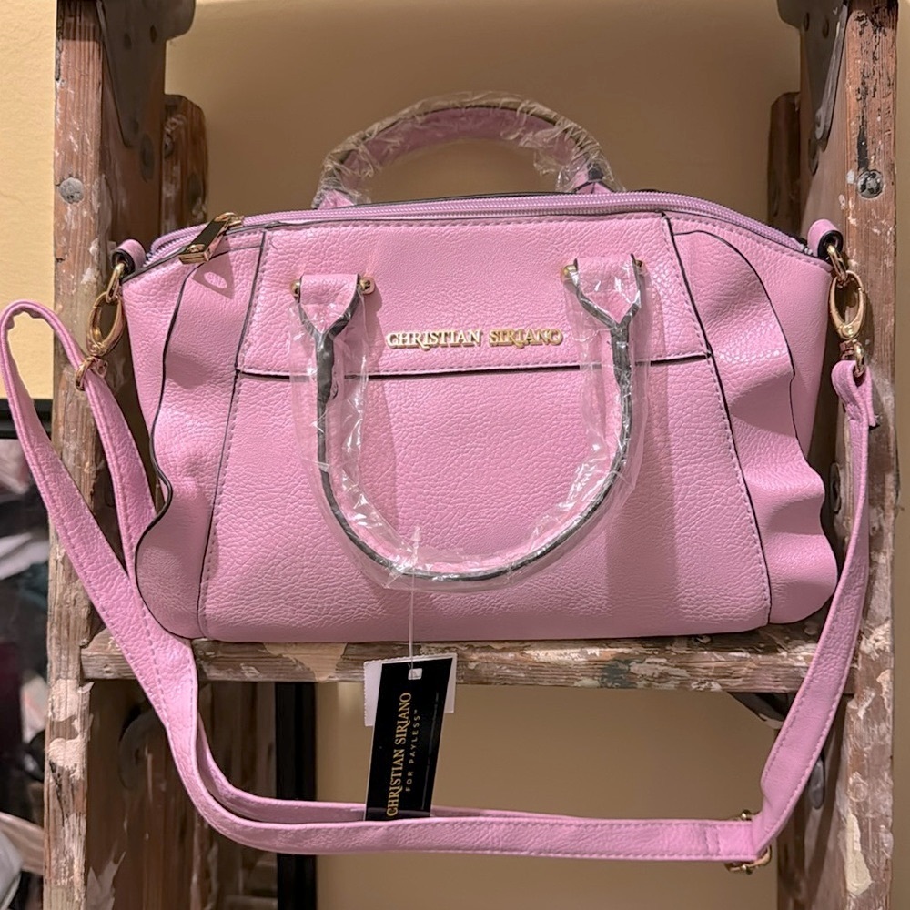 NEW Pink Ruffle Christian Siriano Payless bag with strap new with tags purse